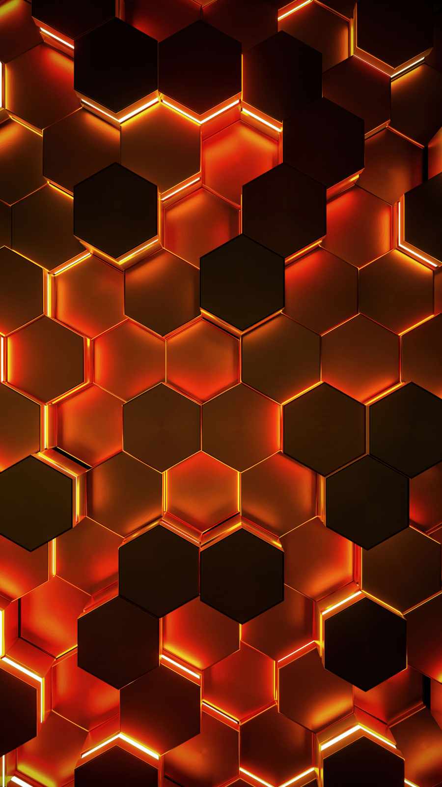 3d Hexagon Light iPhone Wallpaper