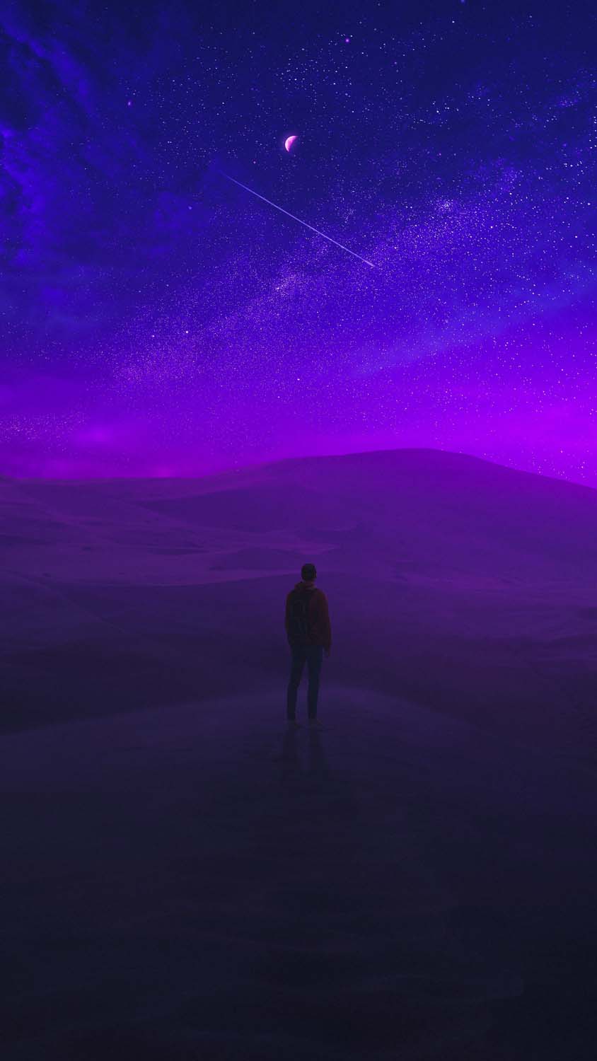 Alone in Desert iPhone Wallpaper HD