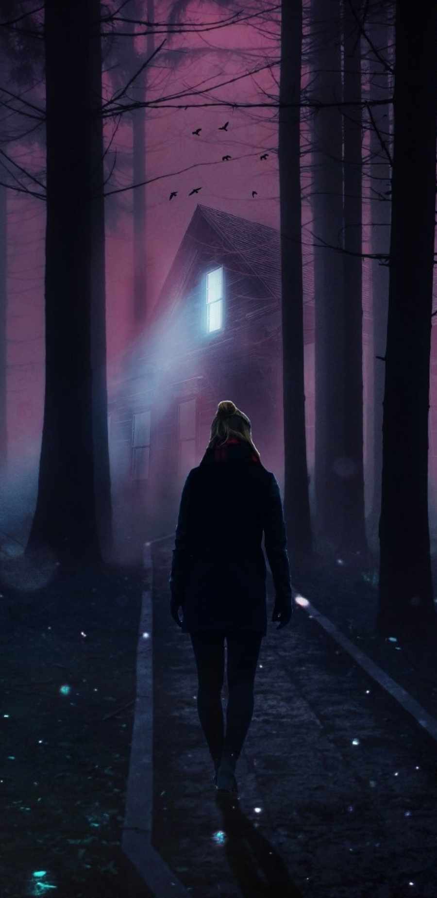 Alone in Woods iPhone Wallpaper