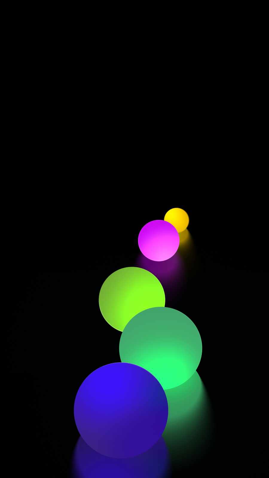 Amoled Colorful Balls iPhone Wallpaper