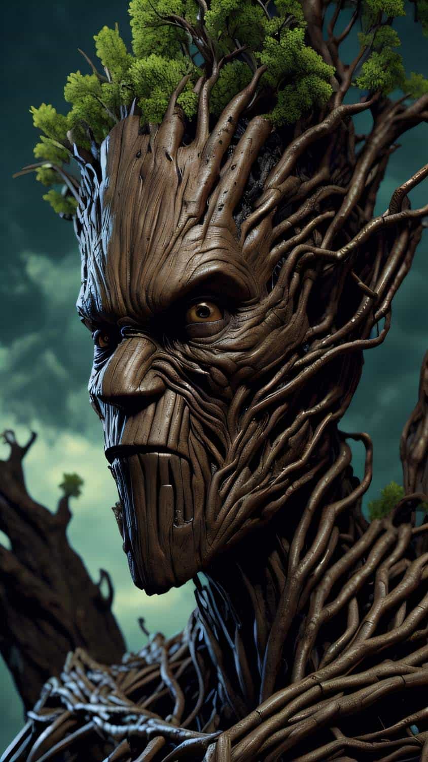 Angry Groot iPhone Wallpaper HD
