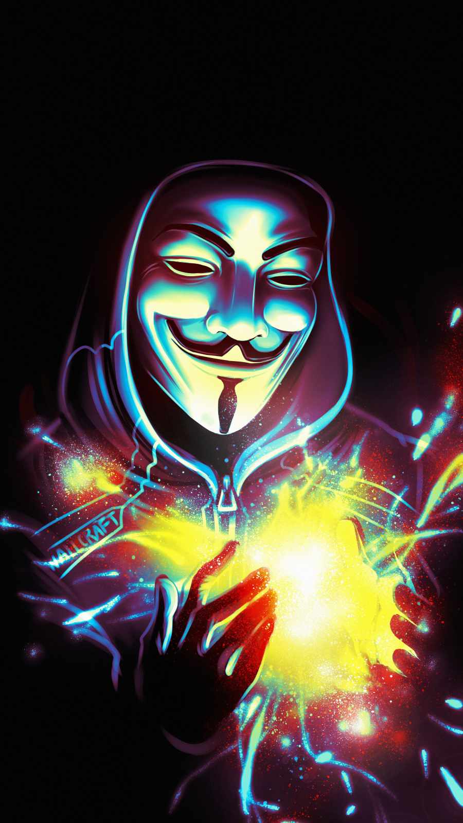 Anonymous Fire iPhone Wallpaper