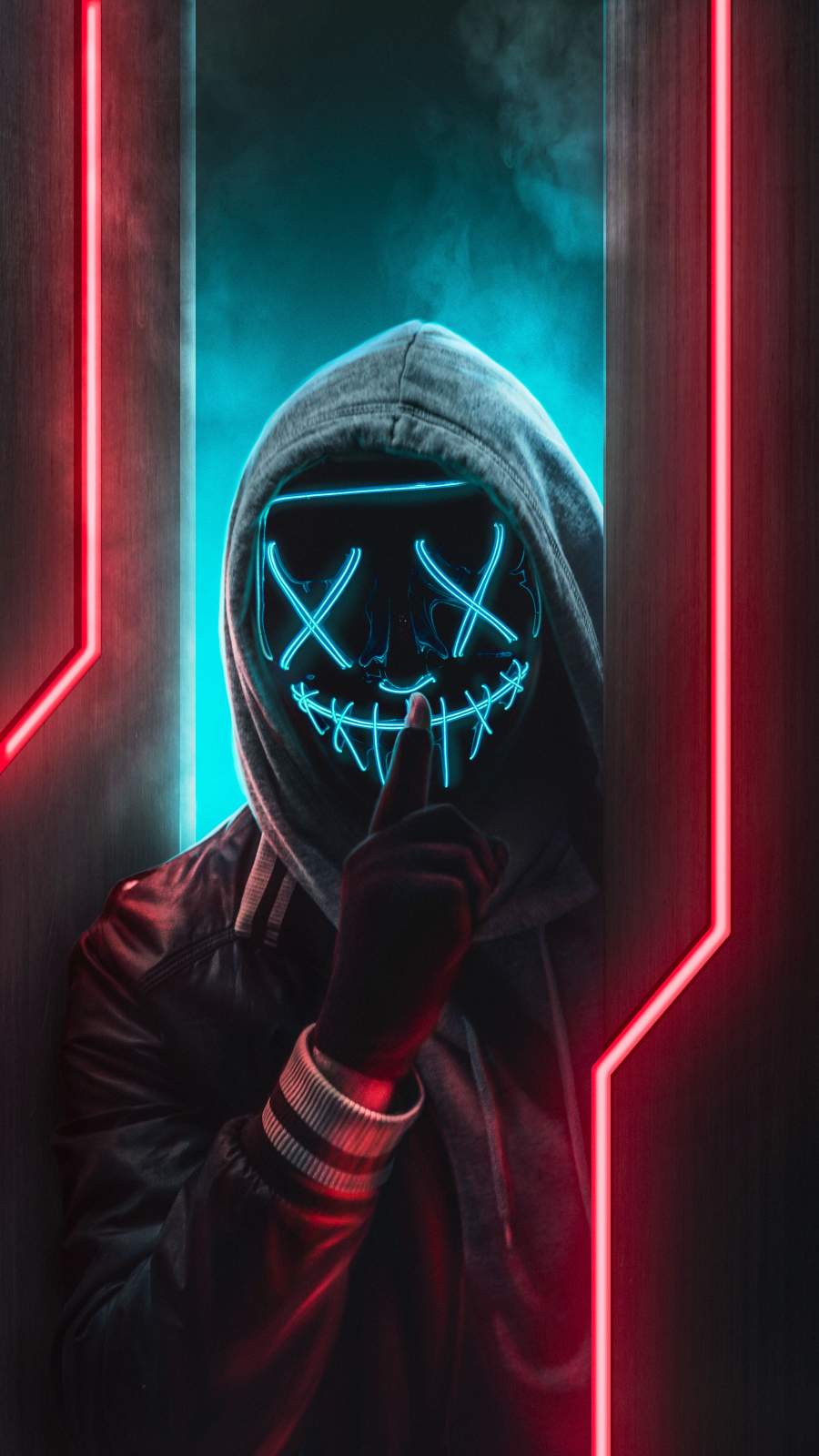 Anonymous Mask Hoodie Guy iPhone Wallpaper