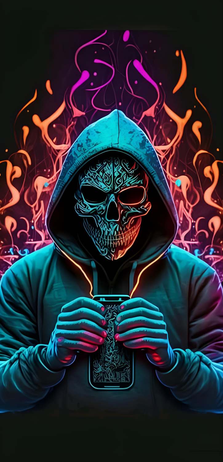 Anonymous Skull iPhone Wallpaper 4K