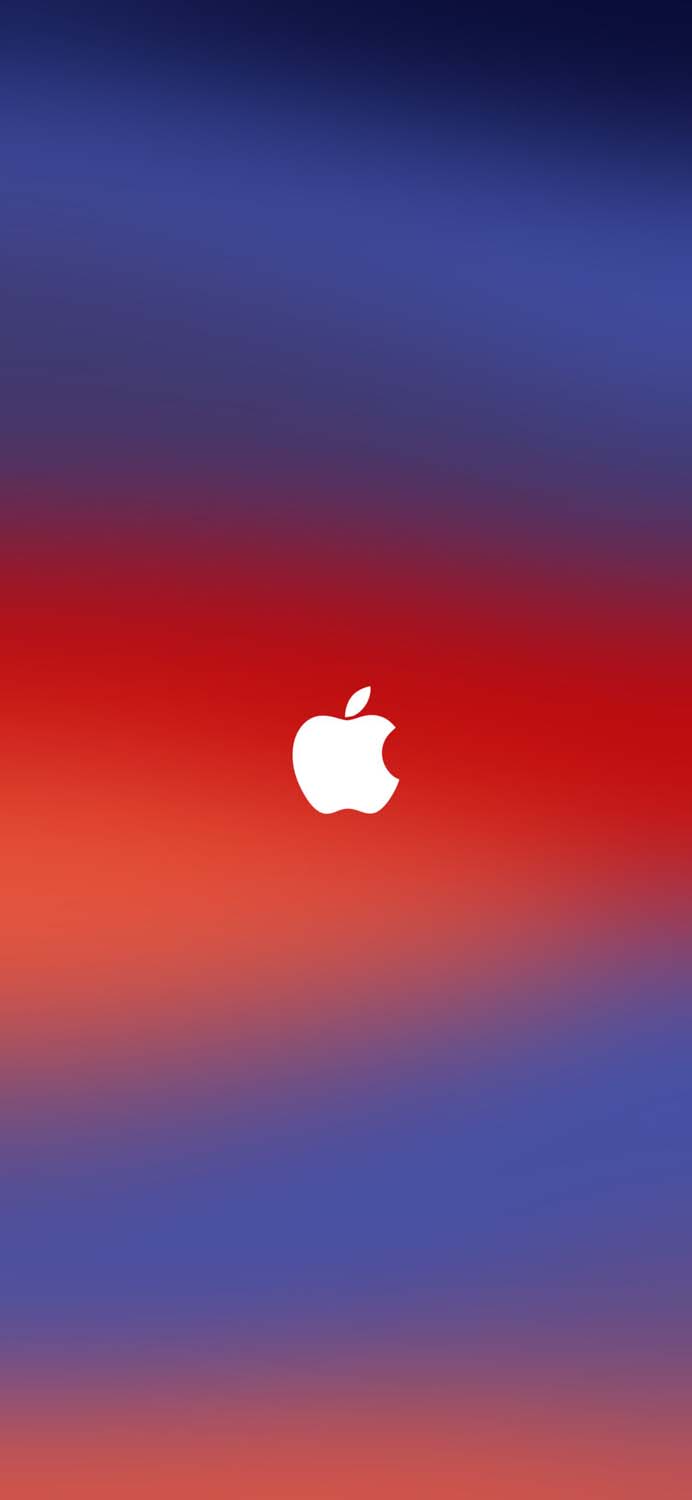 Apple Logo Gradient Colours iPhone 14 Wallpaper