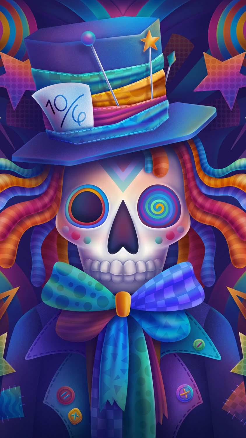 Art Skull iPhone Wallpaper HD