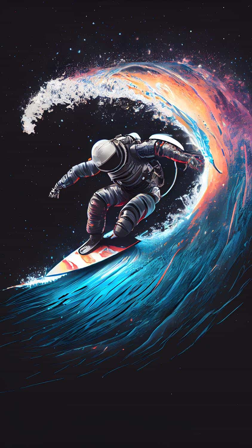 Astro Surfing iPhone Wallpaper HD