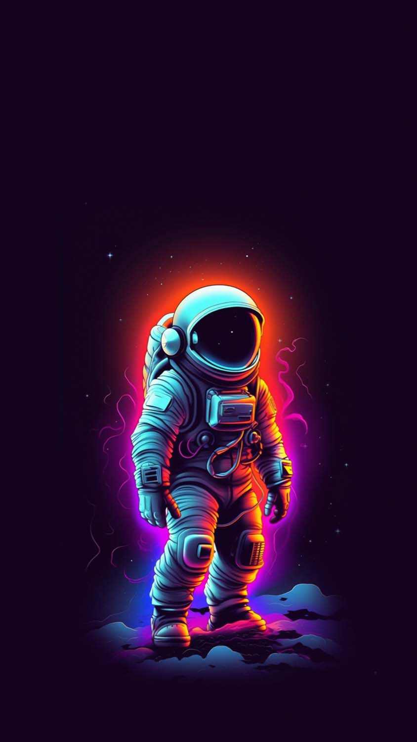 Astronaut Oled iPhone Wallpaper HD