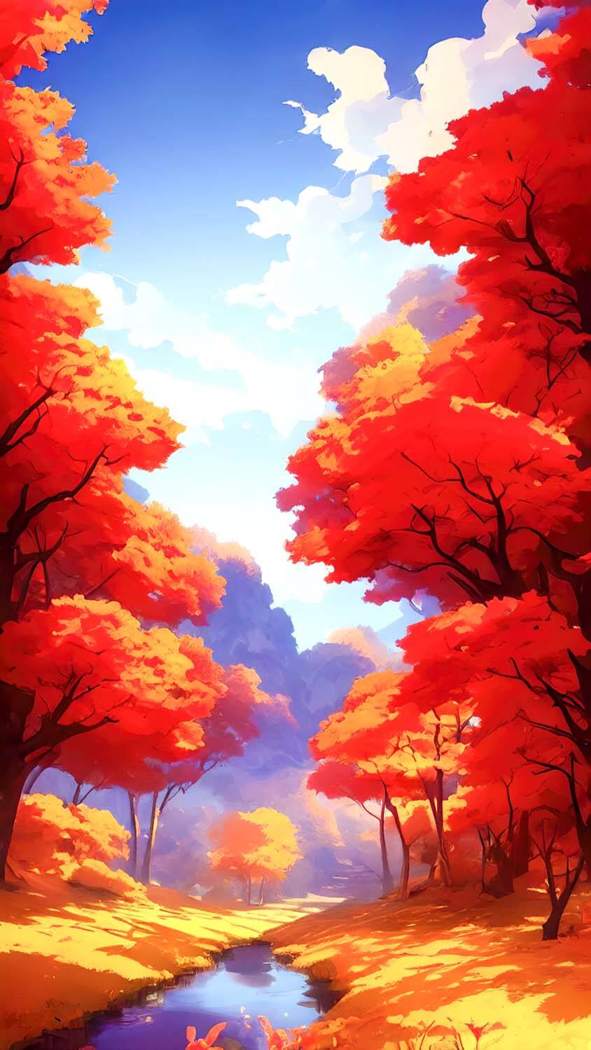 Autumn Season Forest iPhone Wallpaper HD