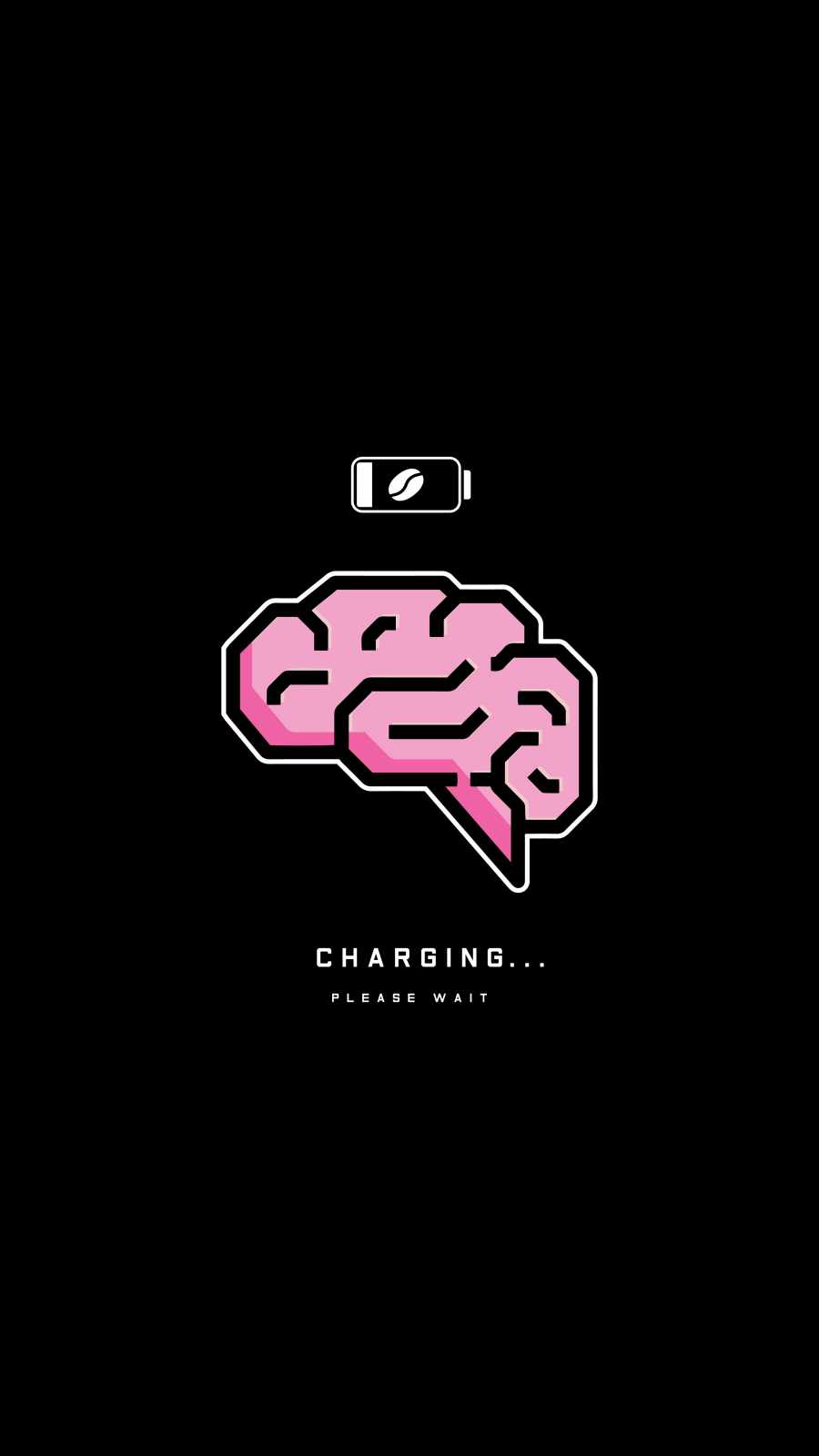 Brain Charging iPhone Wallpaper