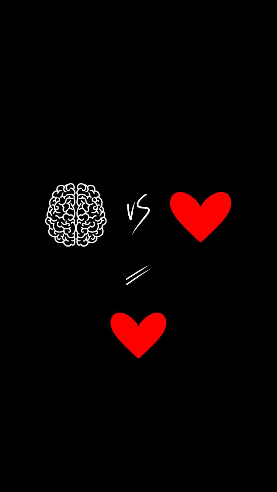Brain vs Heart Who Wins iPhone 15 Wallpaper