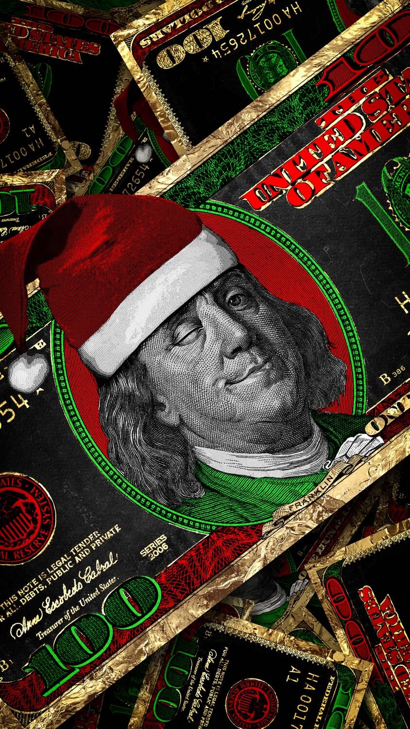 Christmas Money iPhone Wallpaper HD