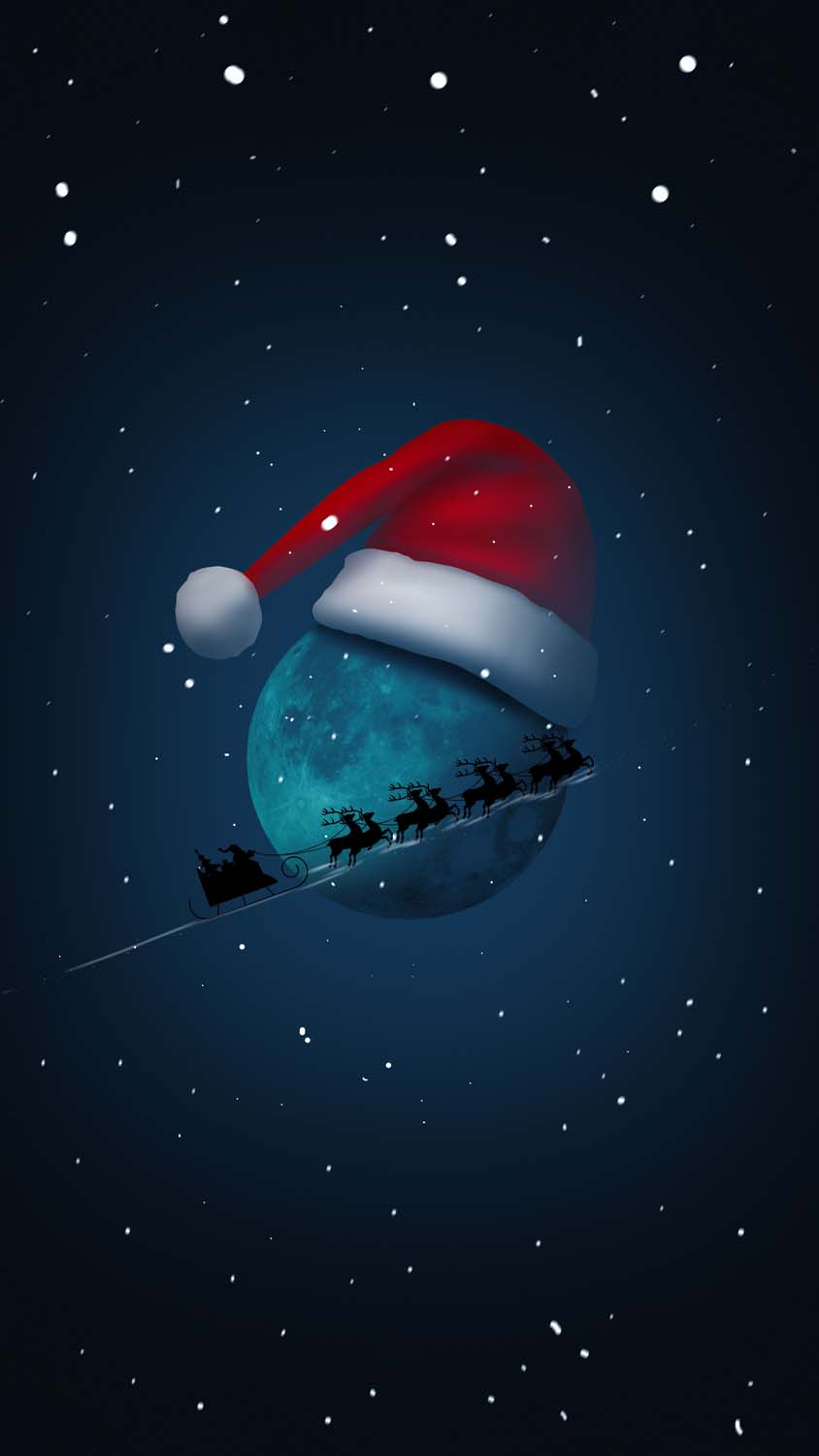 Christmas Moon iPhone Wallpaper HD