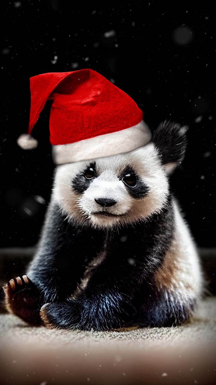 Christmas Panda iPhone Wallpaper HD