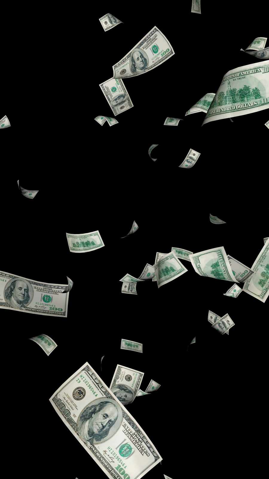 Dollars in Air iPhone 15 Wallpaper