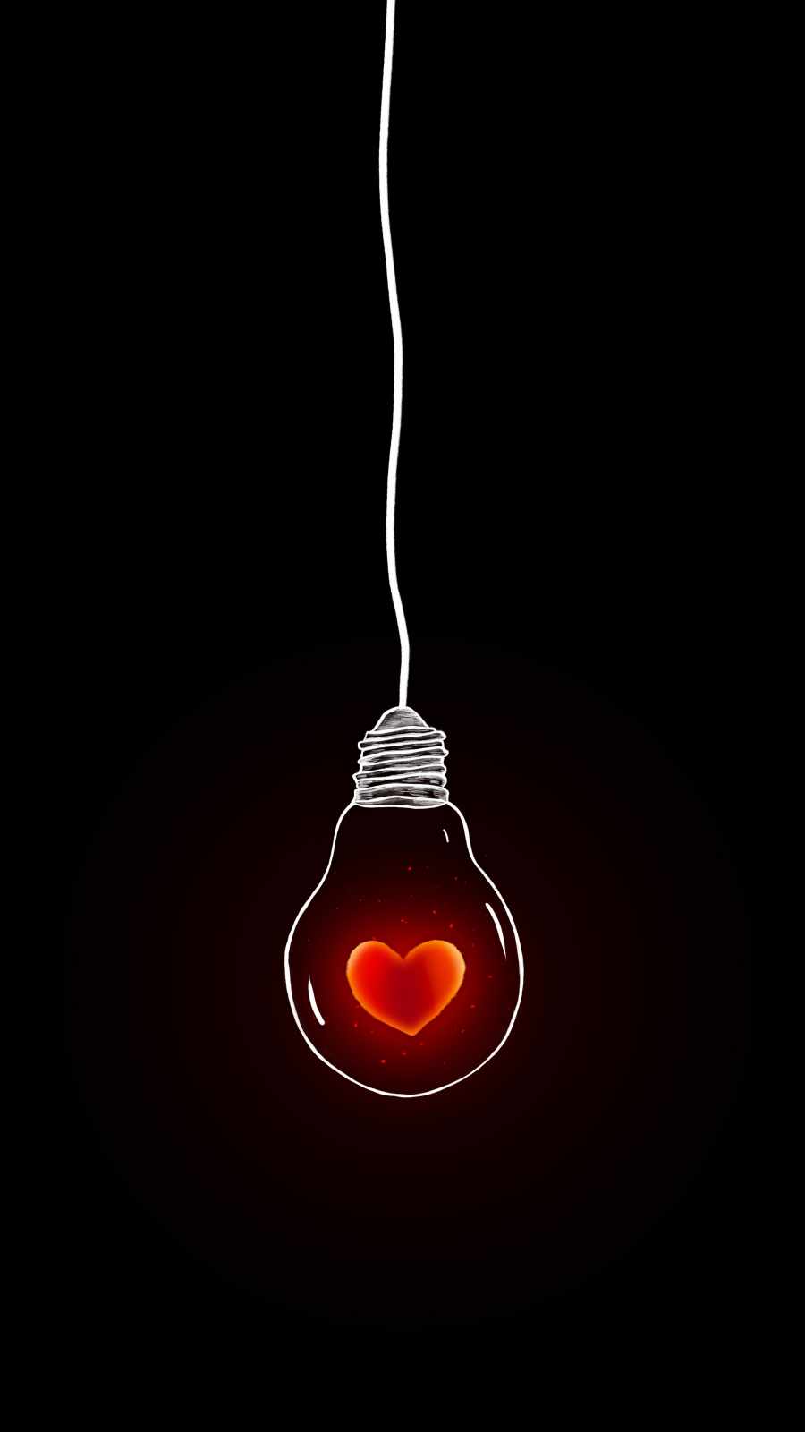 Heart Light iPhone 15 Wallpaper