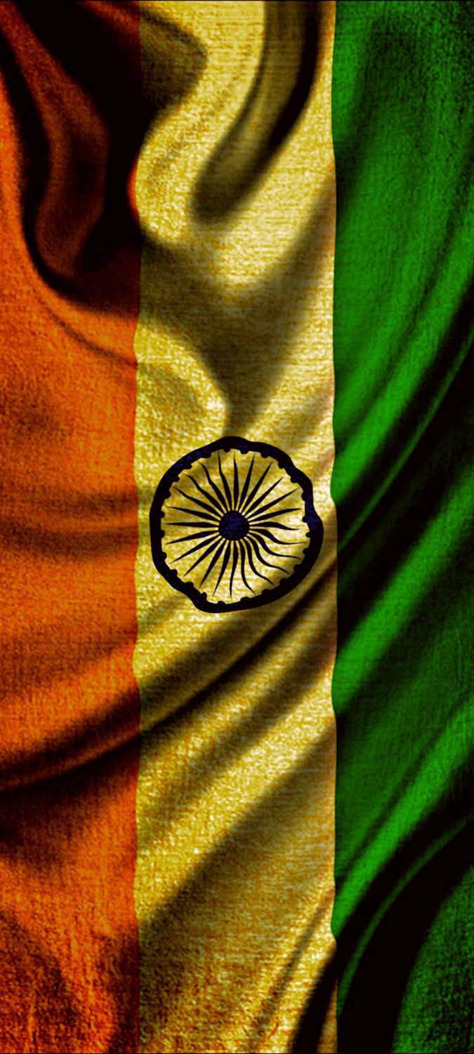 Indian Flag Golden iPhone Wallpaper