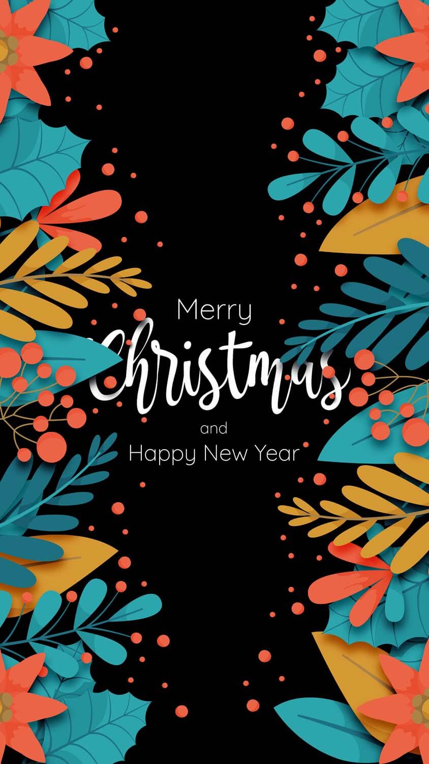 Merry Christmas and Happy New Year iPhone Wallpaper HD