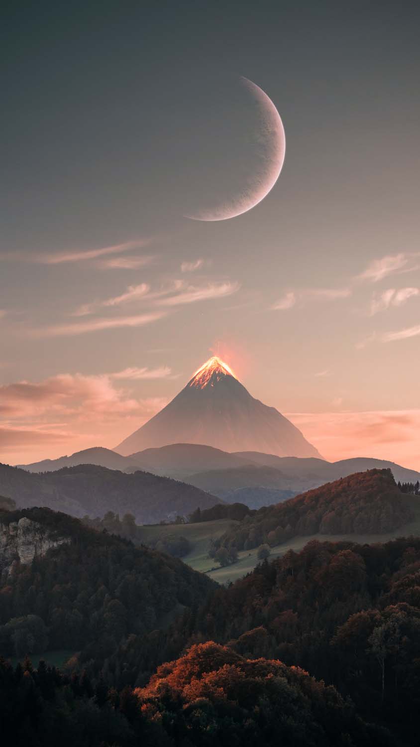 Mountain Volcano iPhone Wallpaper HD
