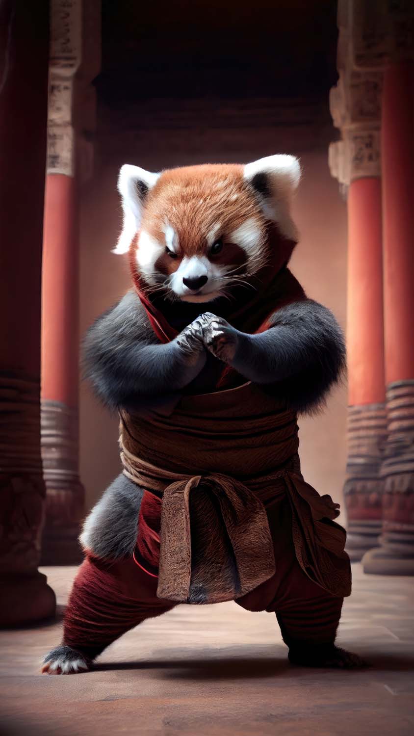 Red Panda Kung Fu iPhone Wallpaper HD