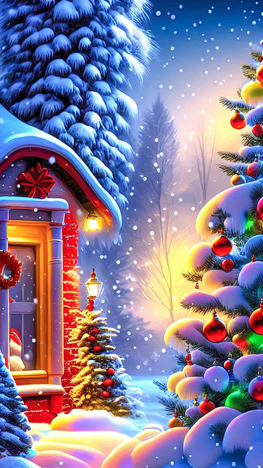 [74+] Cool Christmas Wallpapers for iPhone 4K