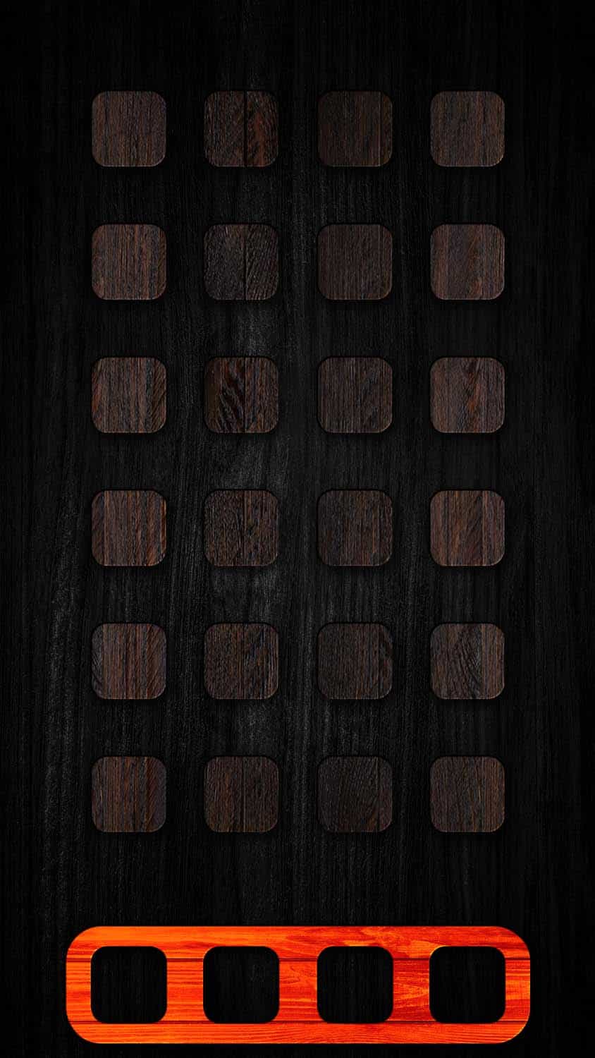 iOS Wooden App Dock iPhone 15