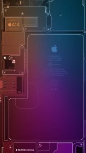 iPhone 15 Back Rainbow Mechanical Wallpaper