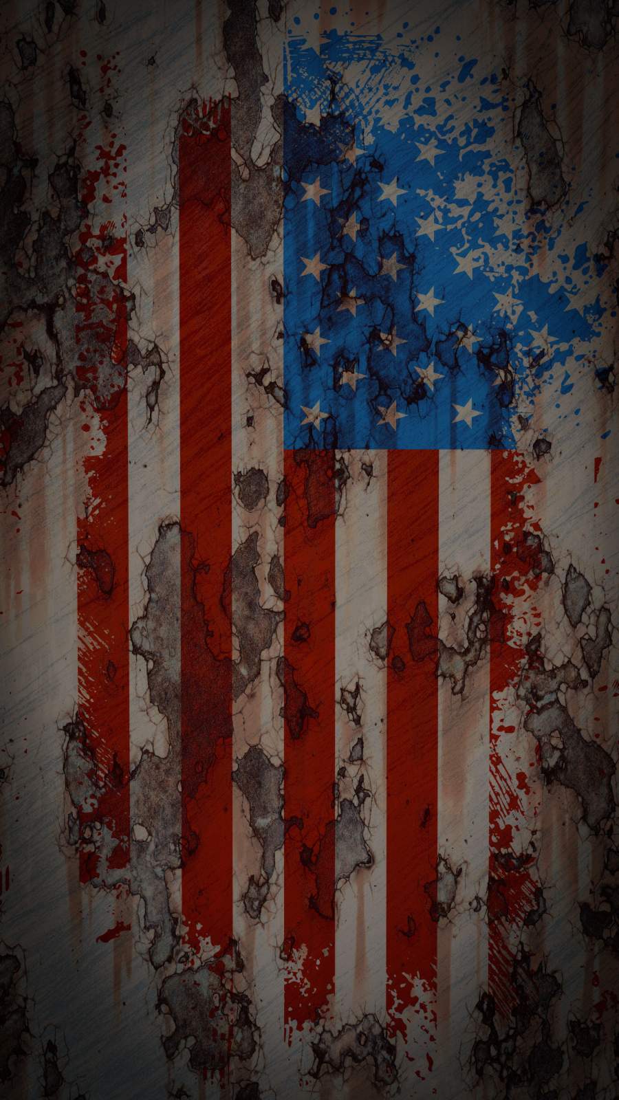 American Flag Rusted Texture