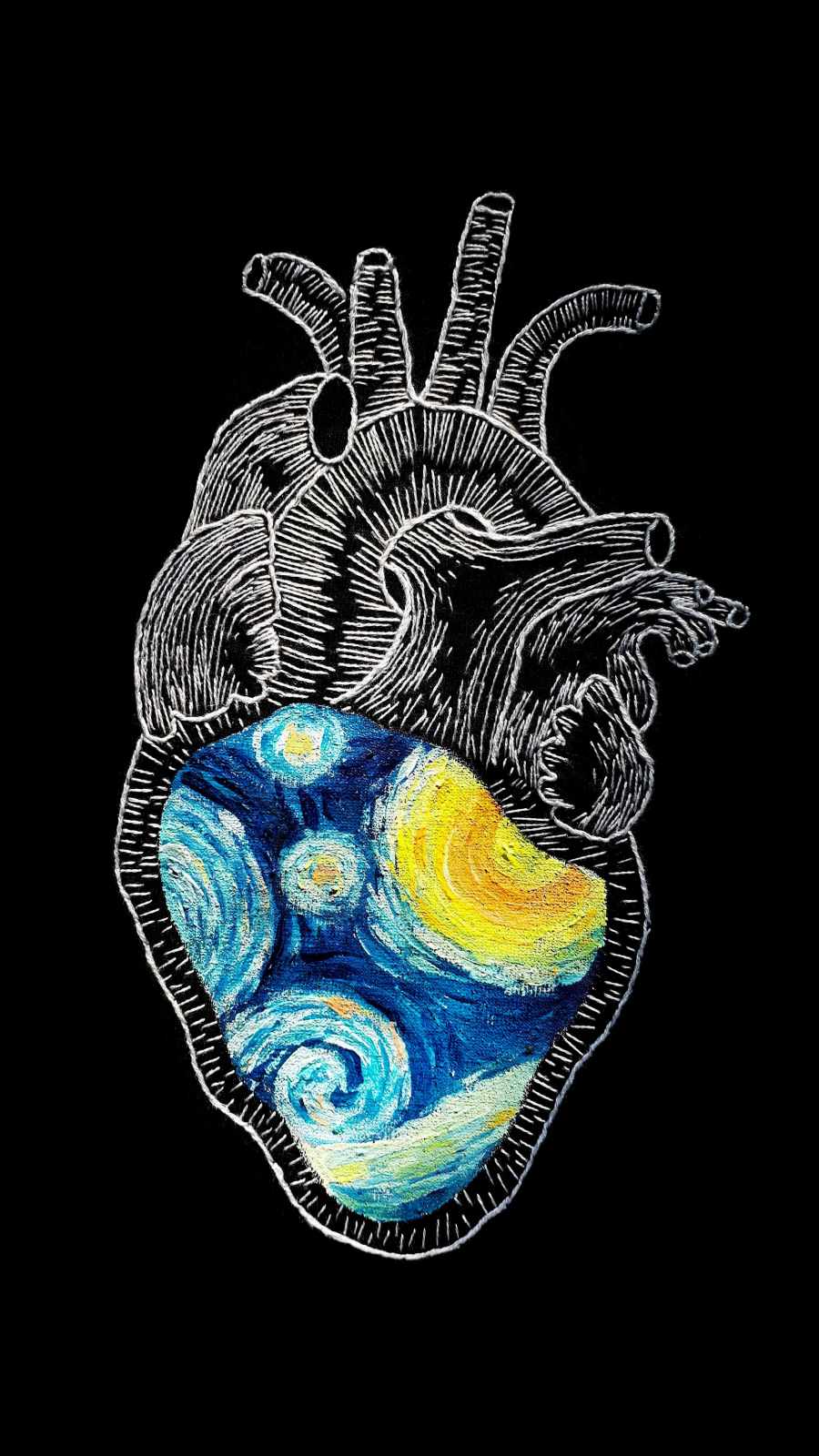 Black Heart iPhone Wallpaper