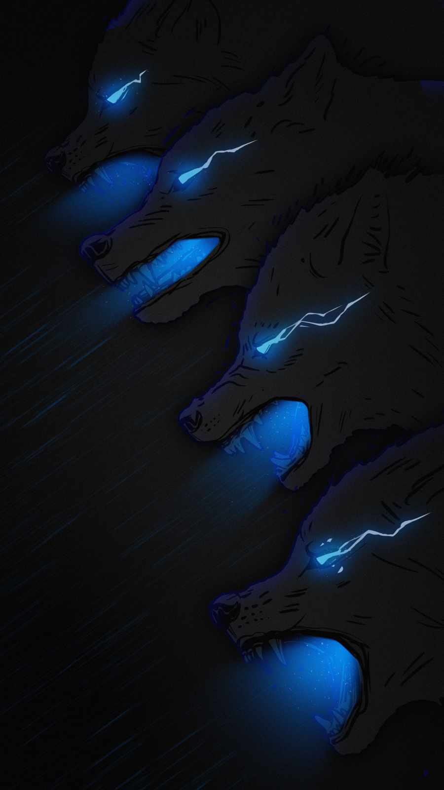 Black Wolfs iPhone Wallpaper