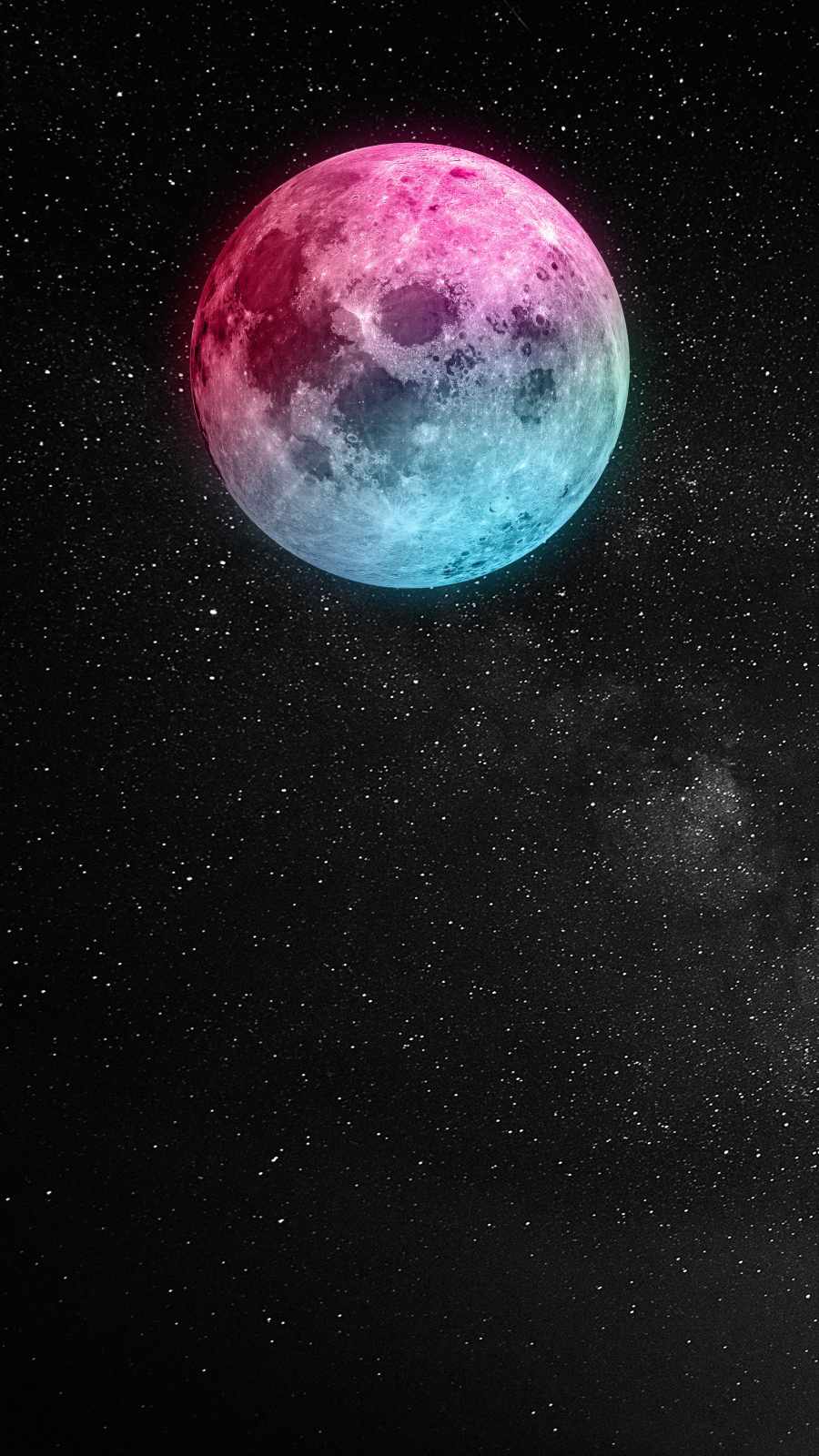 Colorful Moon iPhone Wallpaper