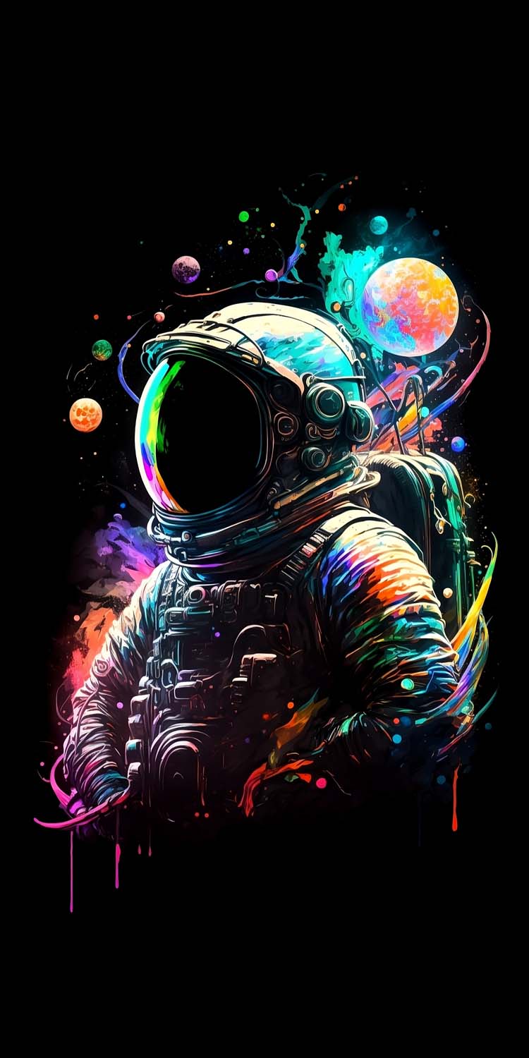 Colourful astronaut