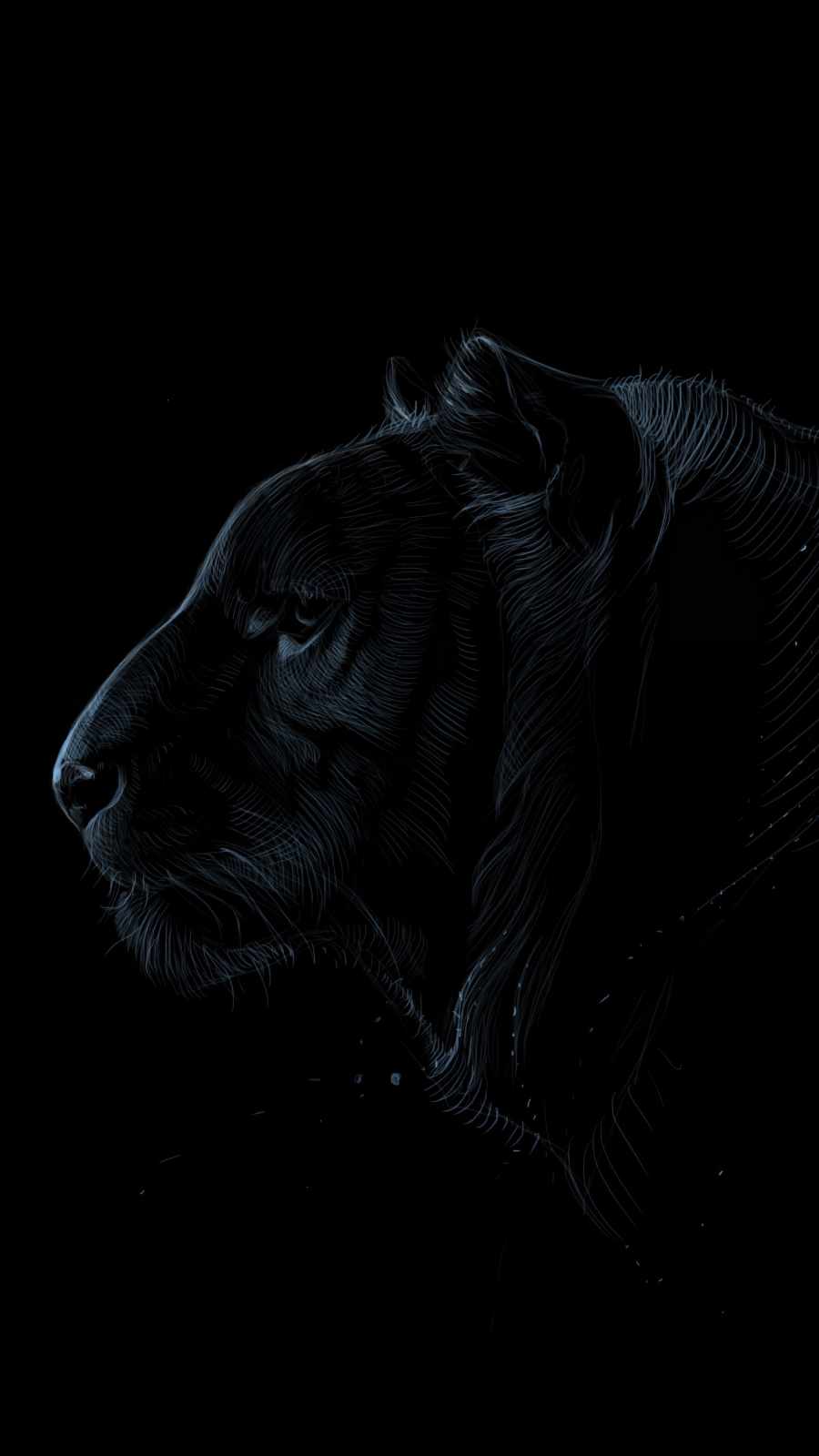 Darkness Lion iPhone Wallpaper