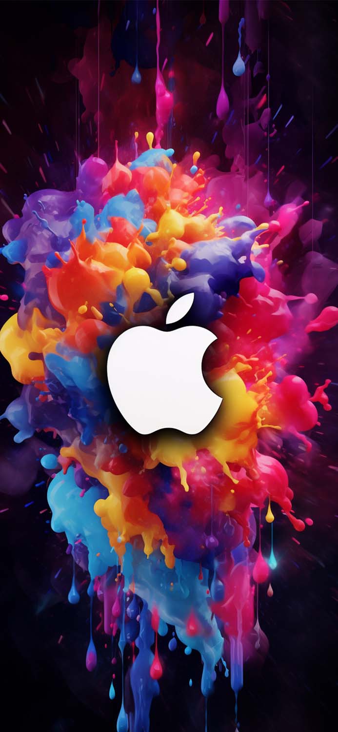 Apple Colour Splash Abstract iPhone
