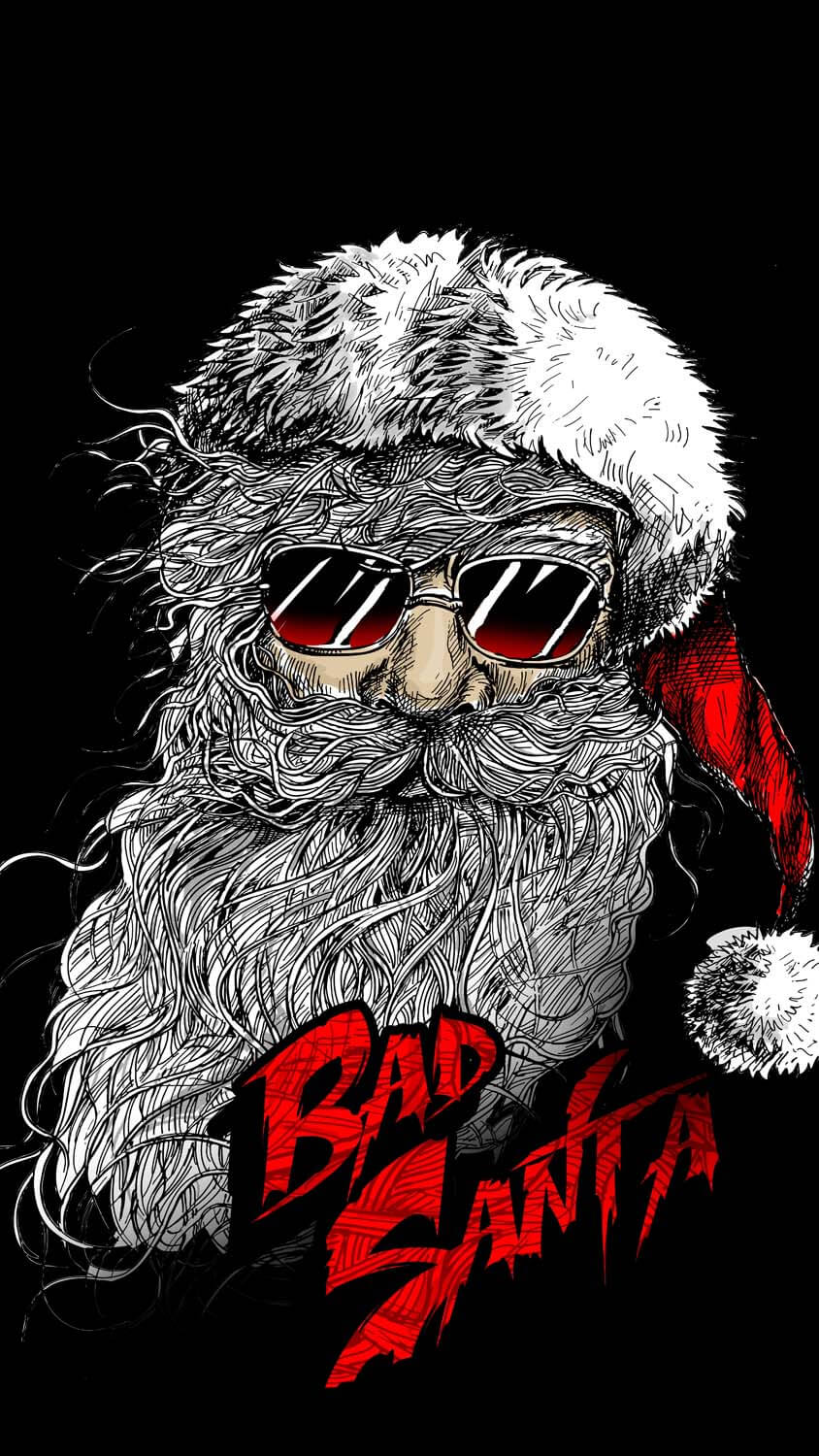 Bad Santa iPhone Wallpaper HD