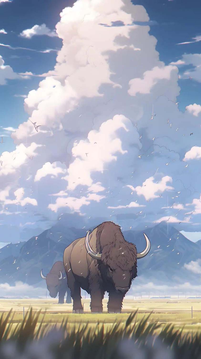 Bison and Clouds