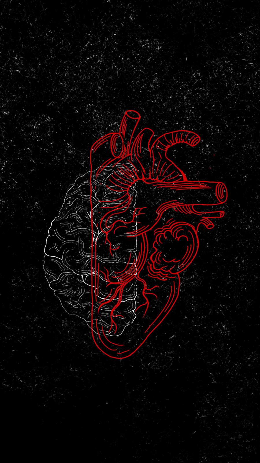Brain vs Heart Art Wallpaper