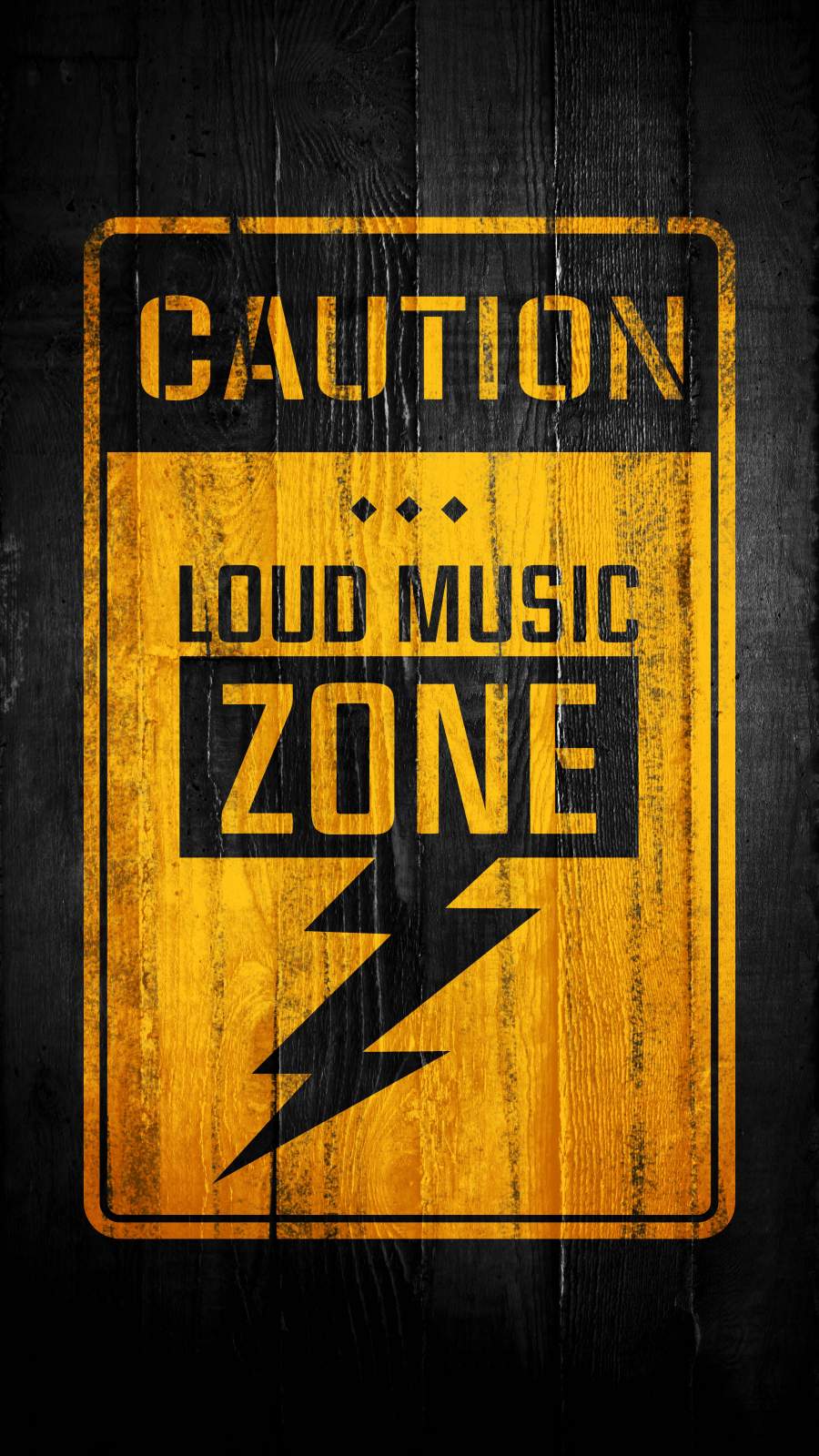 Caution Loud Music Zone Wallpaper
