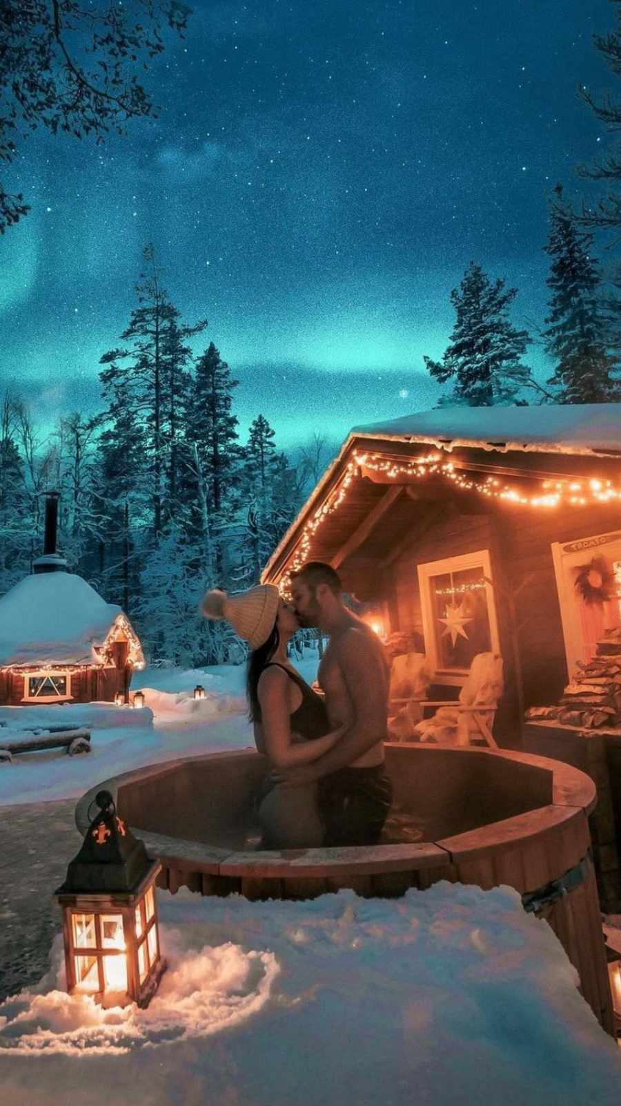 Christmas Vacation with Girlfriend Wallpaper