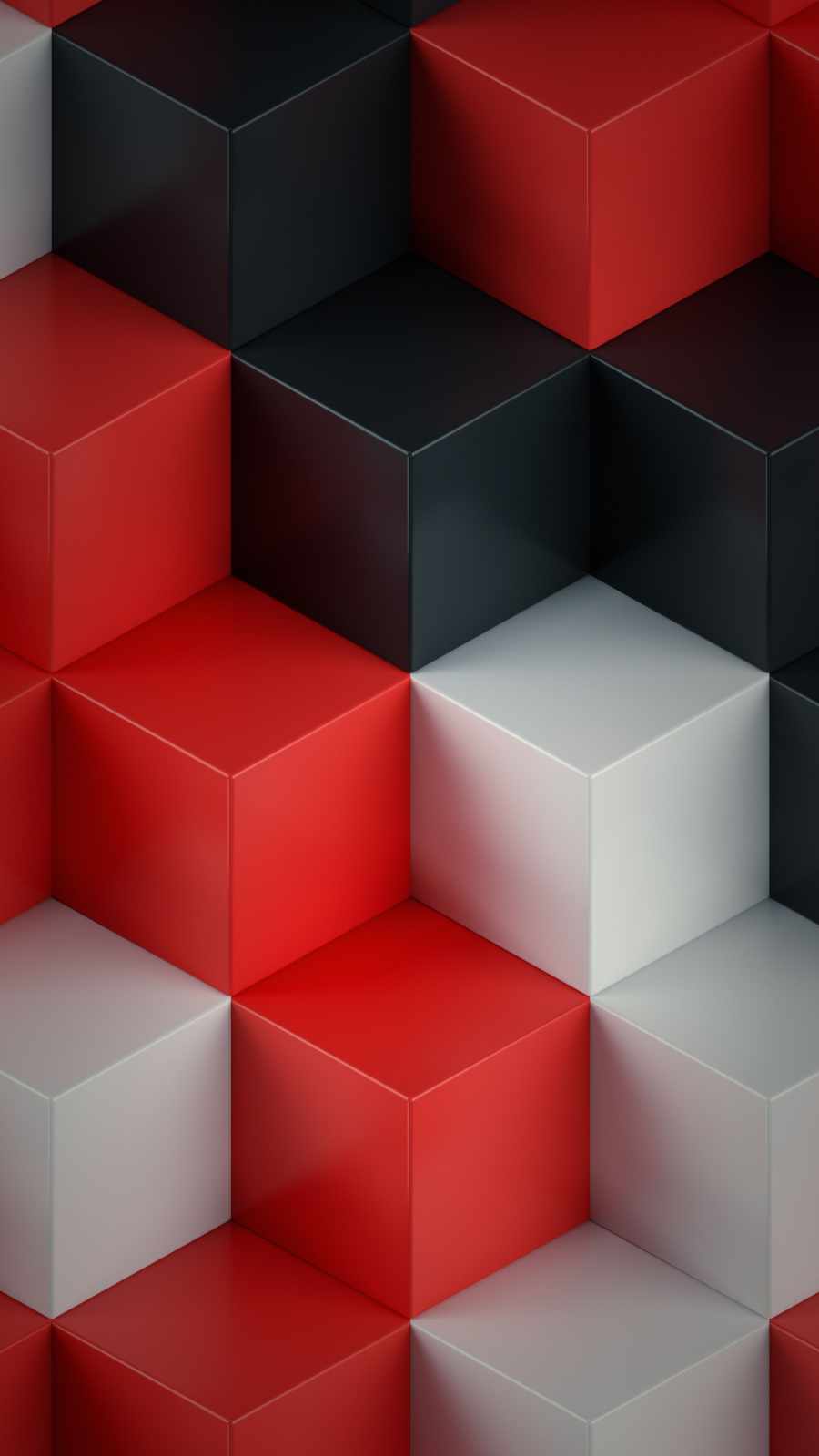 Colorful 3D Cubes iPhone Wallpaper