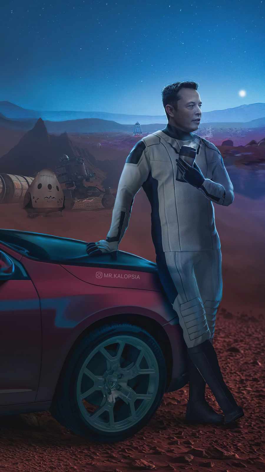 Elon Musk Mars Space XWallpaper