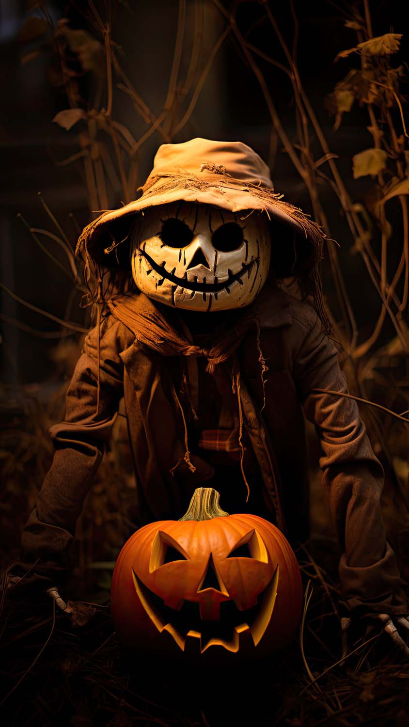 Halloween Pumpkin Scarecrow