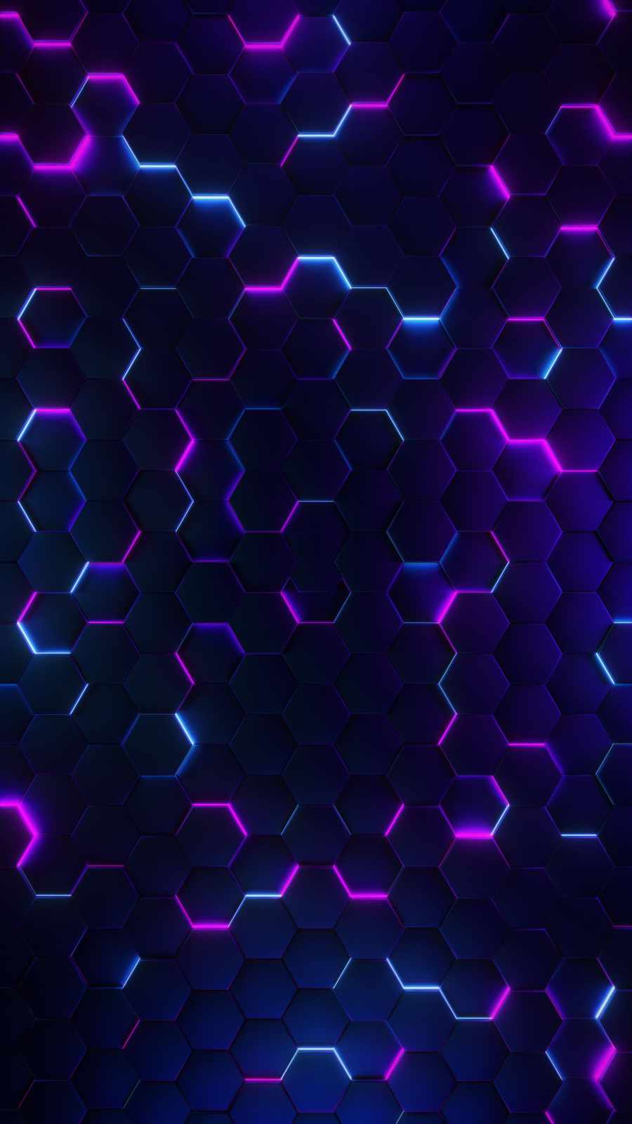 Neon Hexagon Art