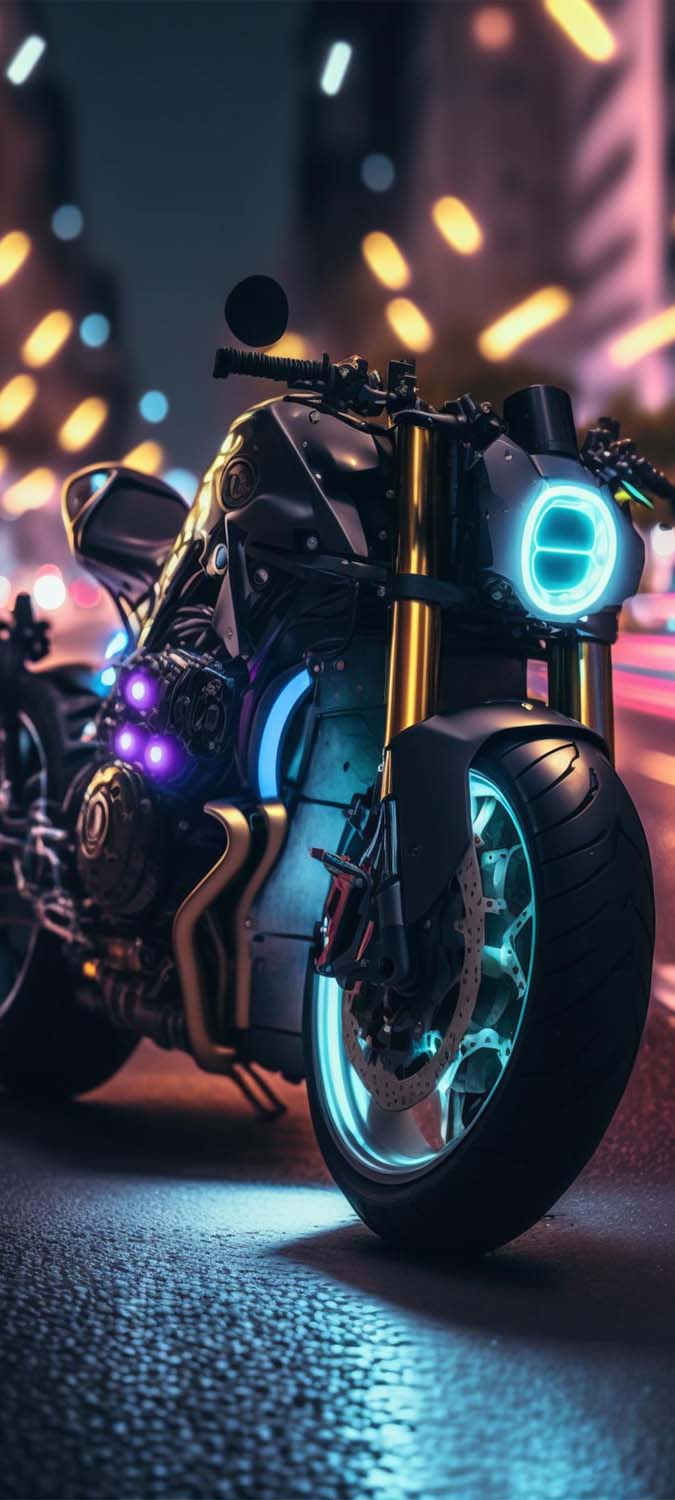 Neon glow Superbike 4K