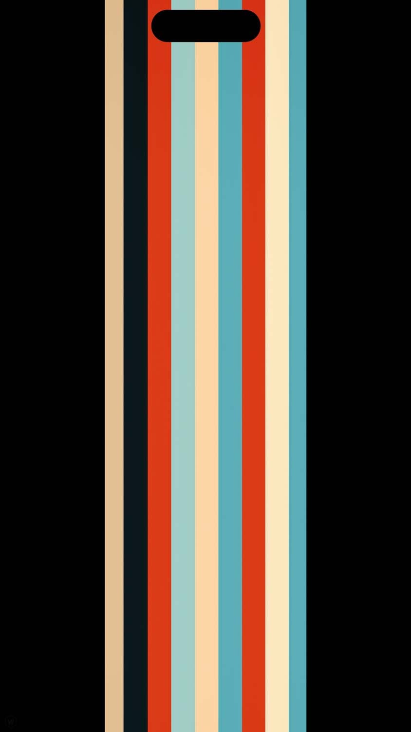 Rainbow Stripes Dynamic Island iPhone 15 Wallpaper