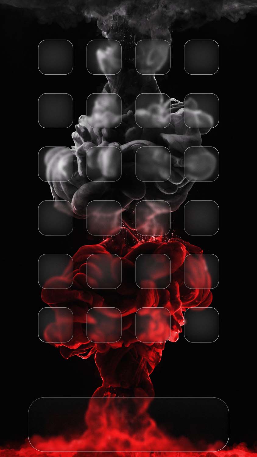 iOS App Dock Smoke iPhone Wallpaper HD