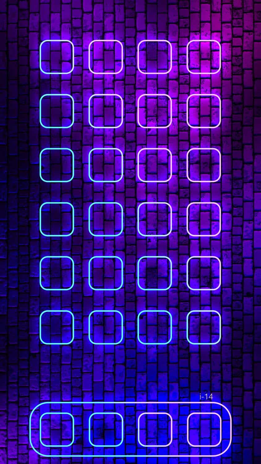 iPhone 15 Pro Neon App Icons App Dock
