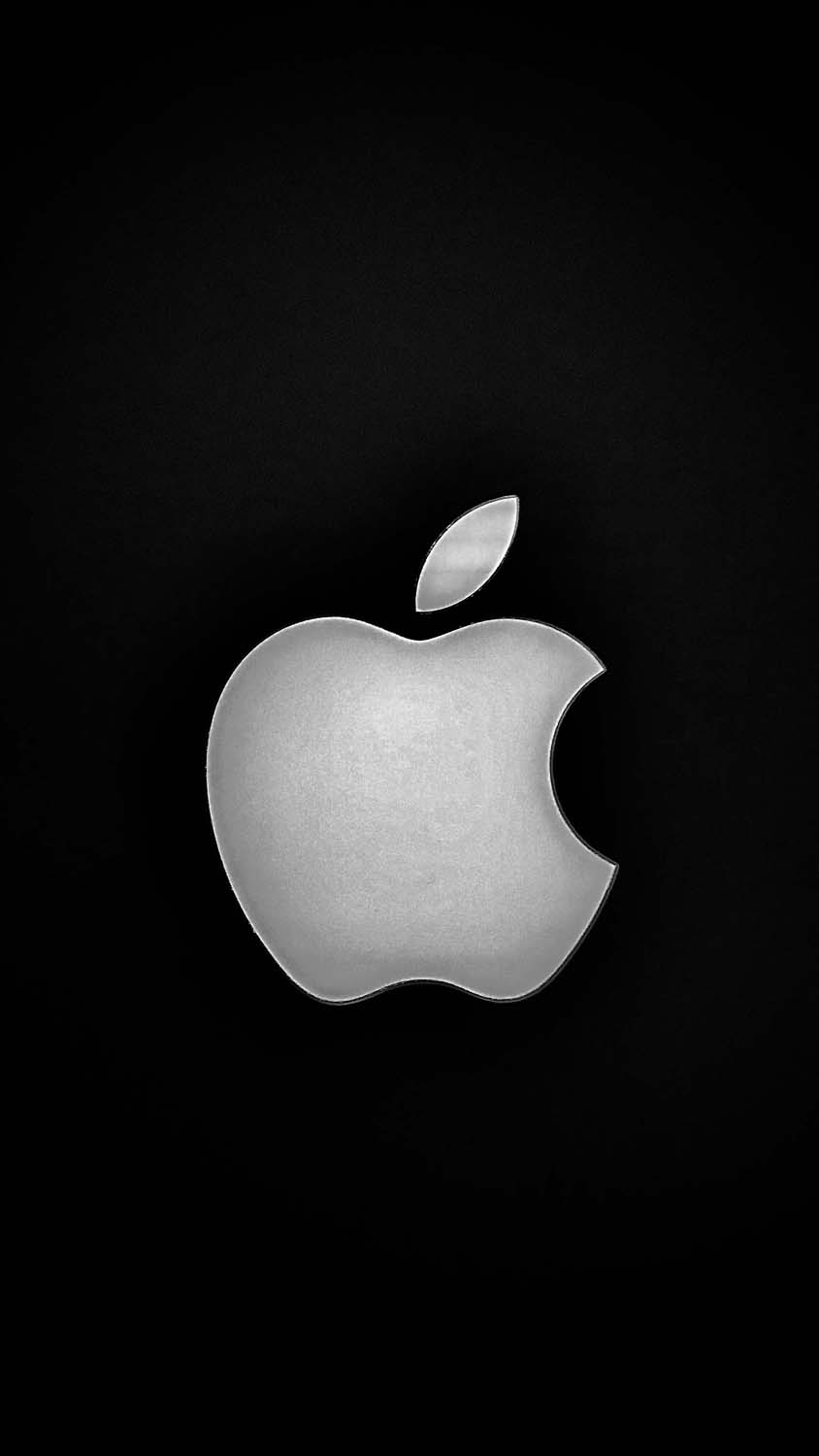 Apple Logo White iPhone Wallpaper 4K