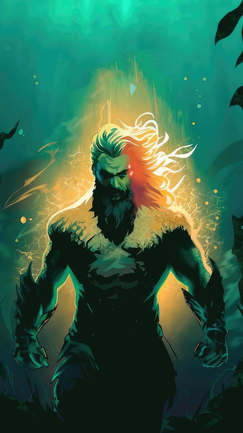 Aquaman and the lost Kingdom art iPhone Wallpaper 4K