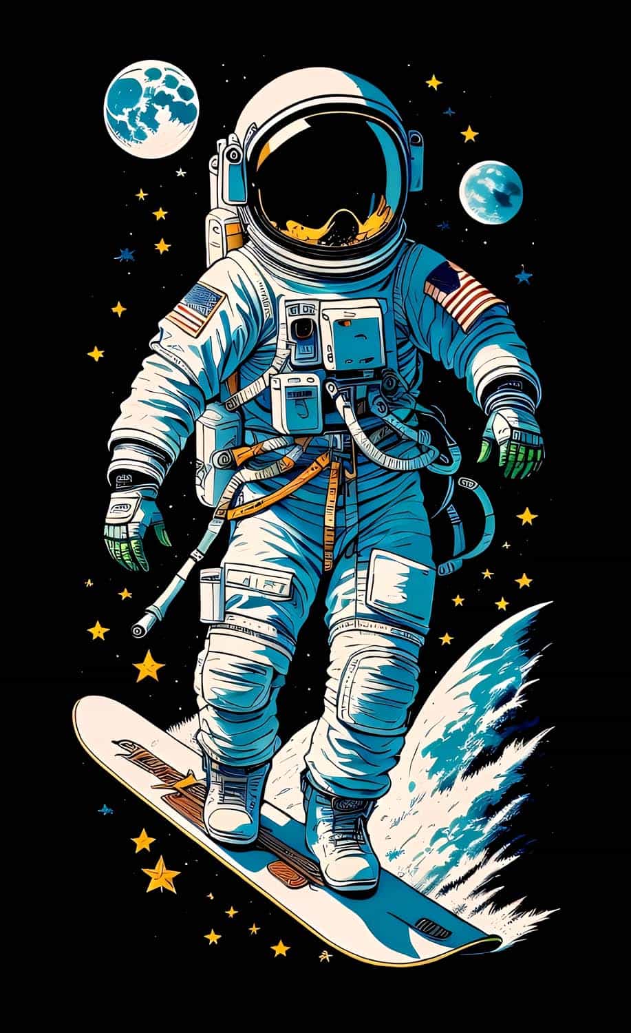 Astronaut OLED iPhone Wallpaper 4K